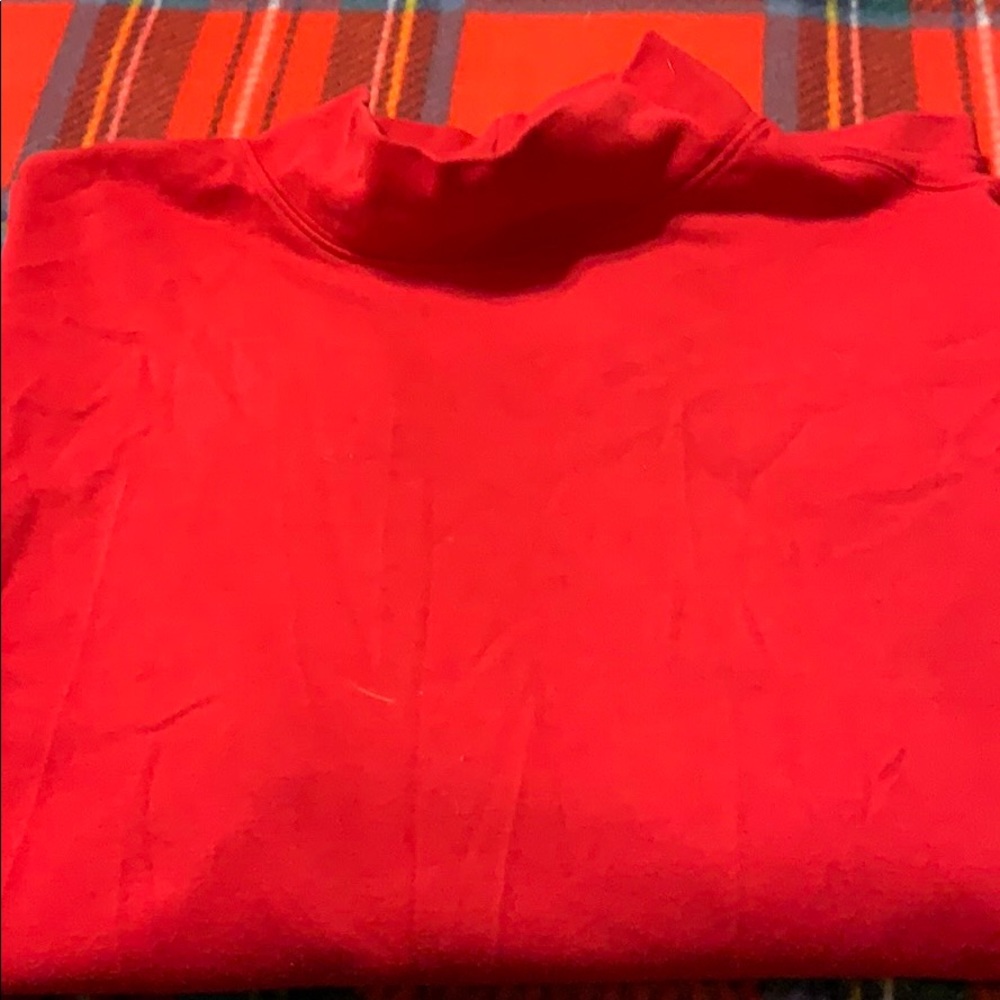 Lands’ End red mock turtleneck-long sleeve-3X